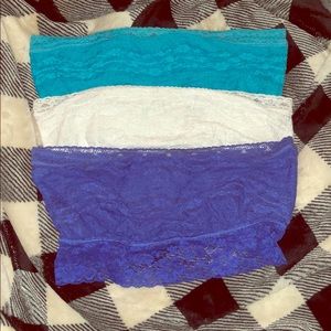 3 Free People Bandeau bras